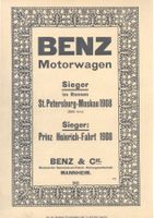 BENZ Motorwagen Rennen 1908