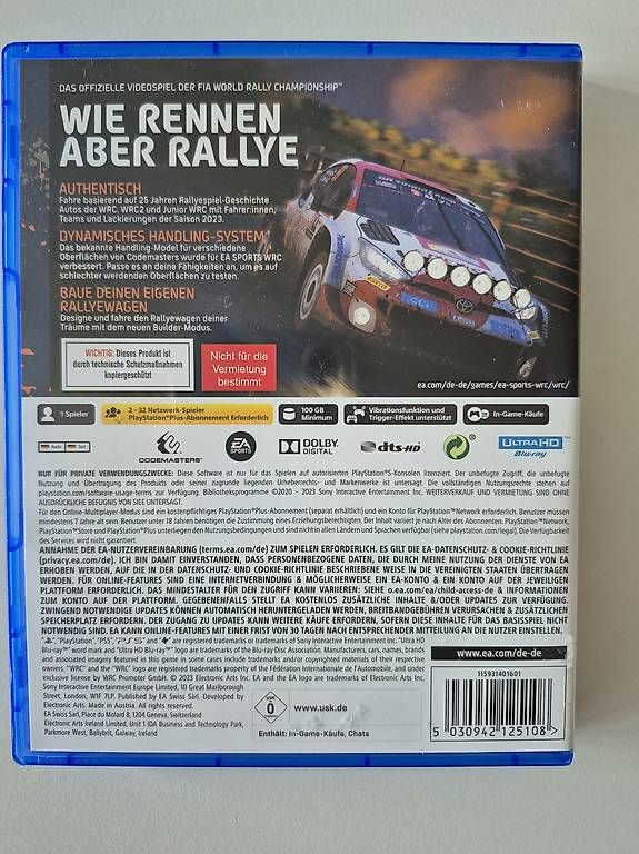 Spiele: EA Sports WRC PS5  – Gebraucht aus Horw von Mschaefer 2
