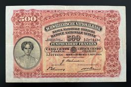 500 Franken 1939 / Stickerei