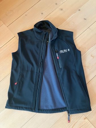 AK Ski Softshell Gilet Schwarz, Grösse XS
