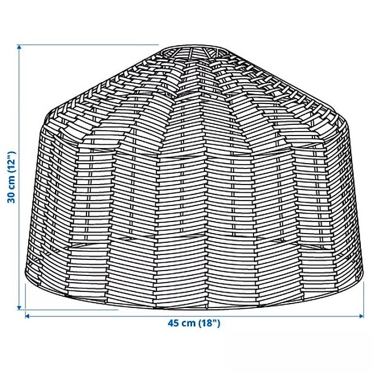 Ikea Lampadari & plafoniere: Hängeleuchte, weiss/Rattan, 45 cm – Usato da Oberägeri venduto da max7750 2