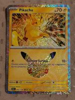 Pokémon Pikachu 052/128 Celebration 30, olografica NM