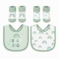 NEUWERTIG-Lätzchen & Söckchen Geschenkset – 4-teilig