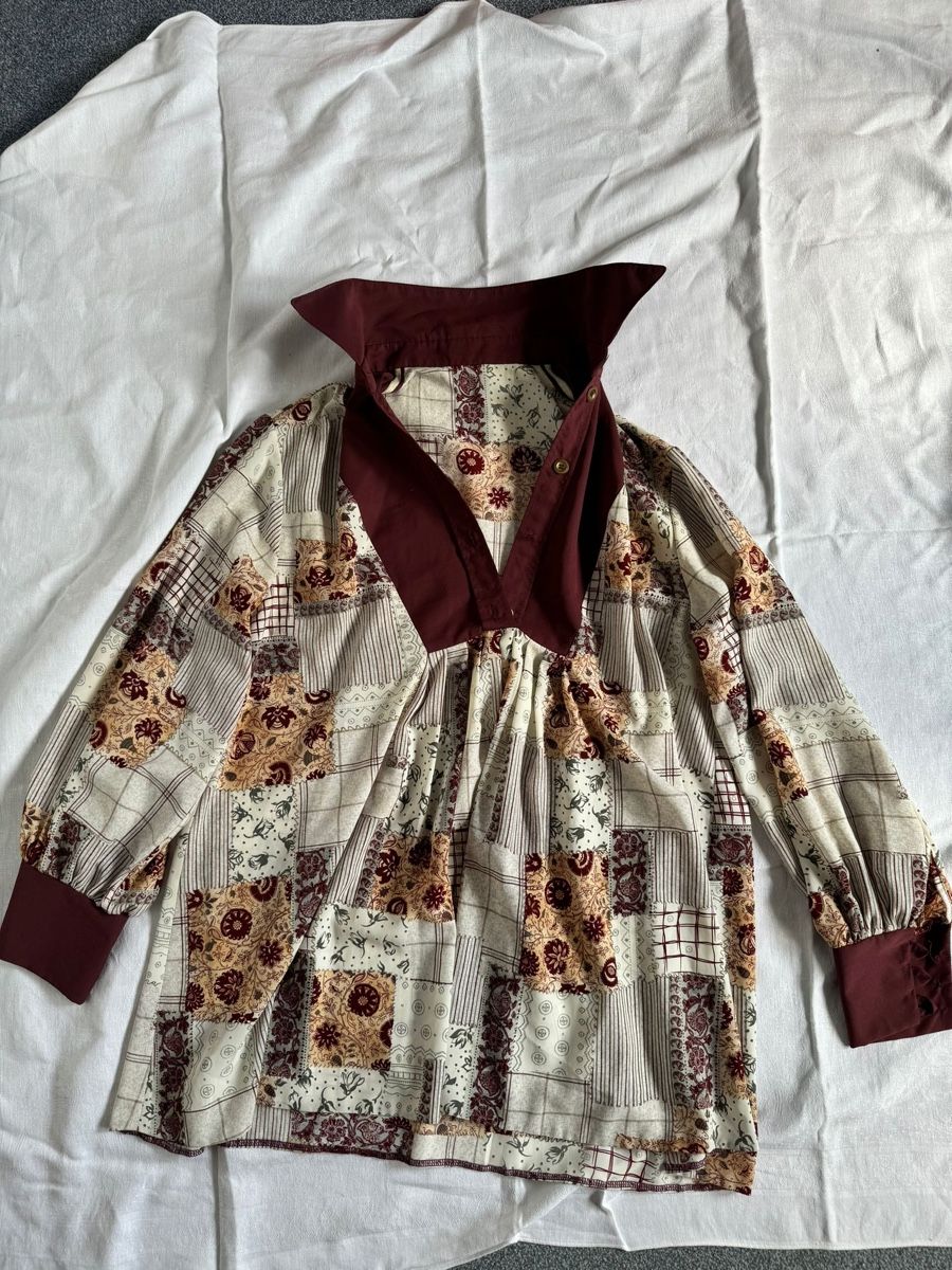 Camicette: Schicke patchworkBluse mit Blumenmuster und Knöpfen Gr. 38 – Usato da lommis venduto da inf_thv8 2