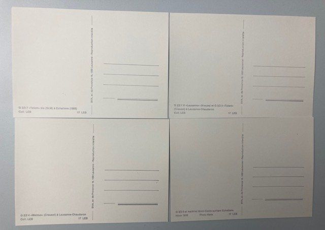 Cartes postales: 10 Ansichtskarten LEB Lausanne -Echallens-Bercher, Eisenbahn – D'occasion à Luzern par Kartenansicht 2