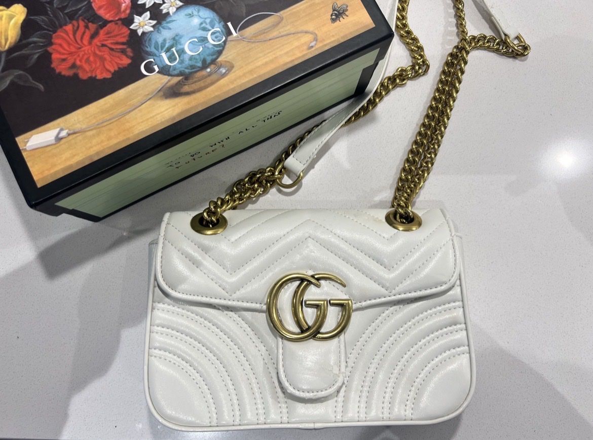 Taschen für Damen: Marmont Flap Bag white small used – Gebraucht aus Weggis von su_sch 2