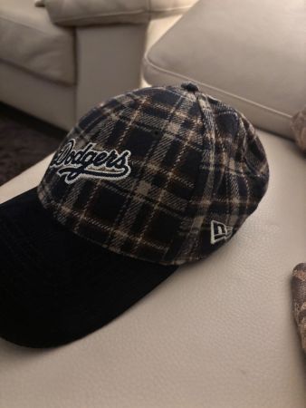 Cap Dodgers New Era 9FORTY Karomuster verstellbar