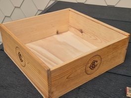Weinkiste 3er leer 31x31x11 cm