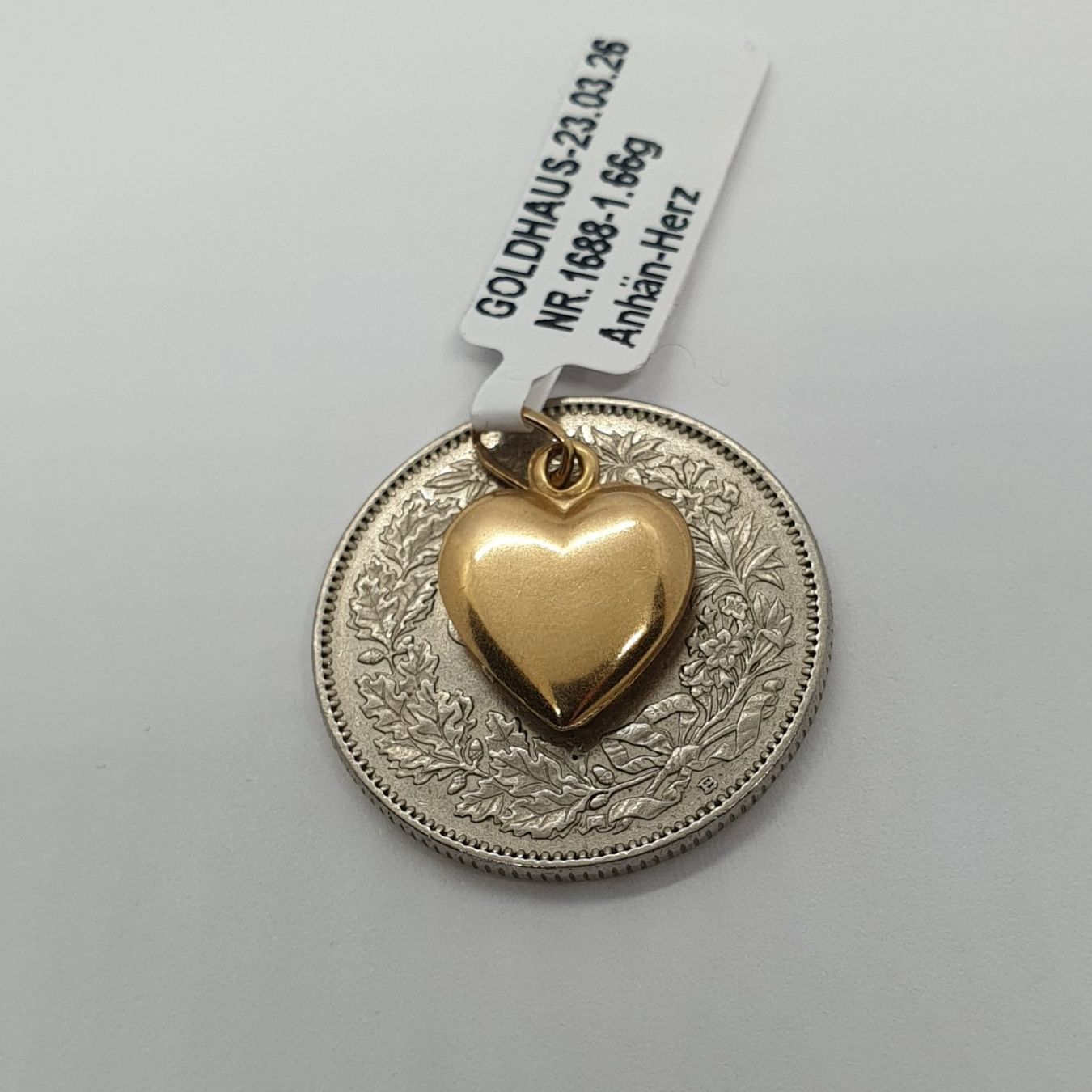 Ciondoli: Echt 18K Gold - Herz Anhänger – Usato da Luzern venduto da Goldhaus-Luzern 1