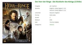 Der Herr der Ringe - Die Rückkehr des Königs (2 DVDs)