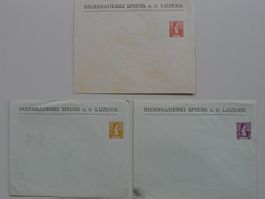 1907: Bierbrauerei SPIESS (LU) Serie Privatganzsachen!