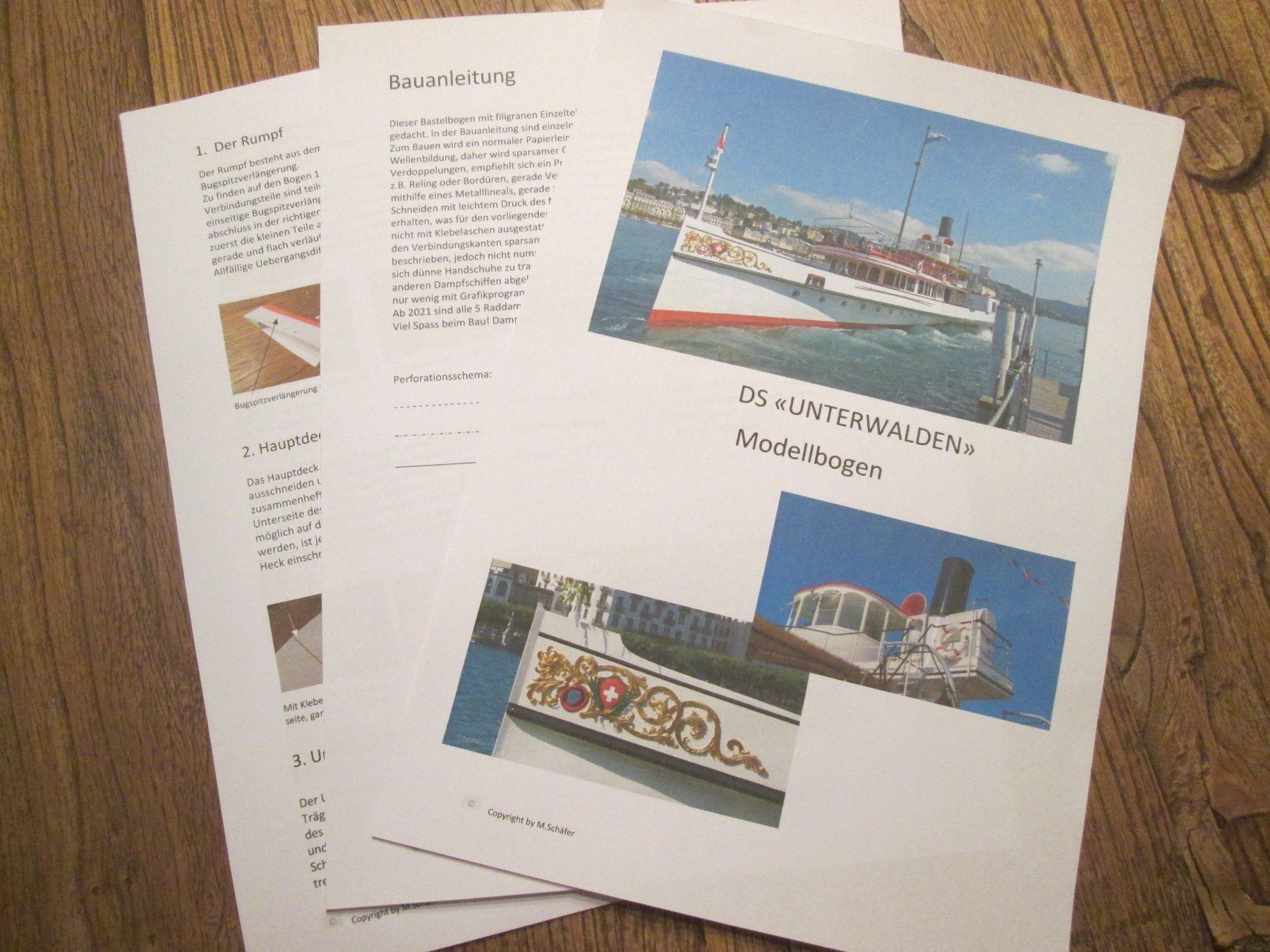Kit di modellismo & Modellini statici: Dampfschiff Unterwalden Modellb. 1:100 – Nuovo e nell'imballaggio originale da Sempach venduto da Pilatus20 1