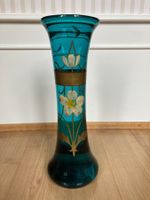 Vase en verre vert/bleu ancien