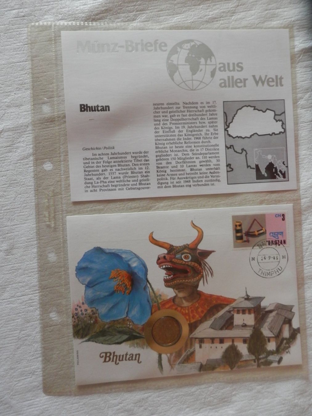 Tutti le monete: Münzbrief Bhutan 1986 – Nuovo (secondo la descrizione) da Weiach venduto da weiach81