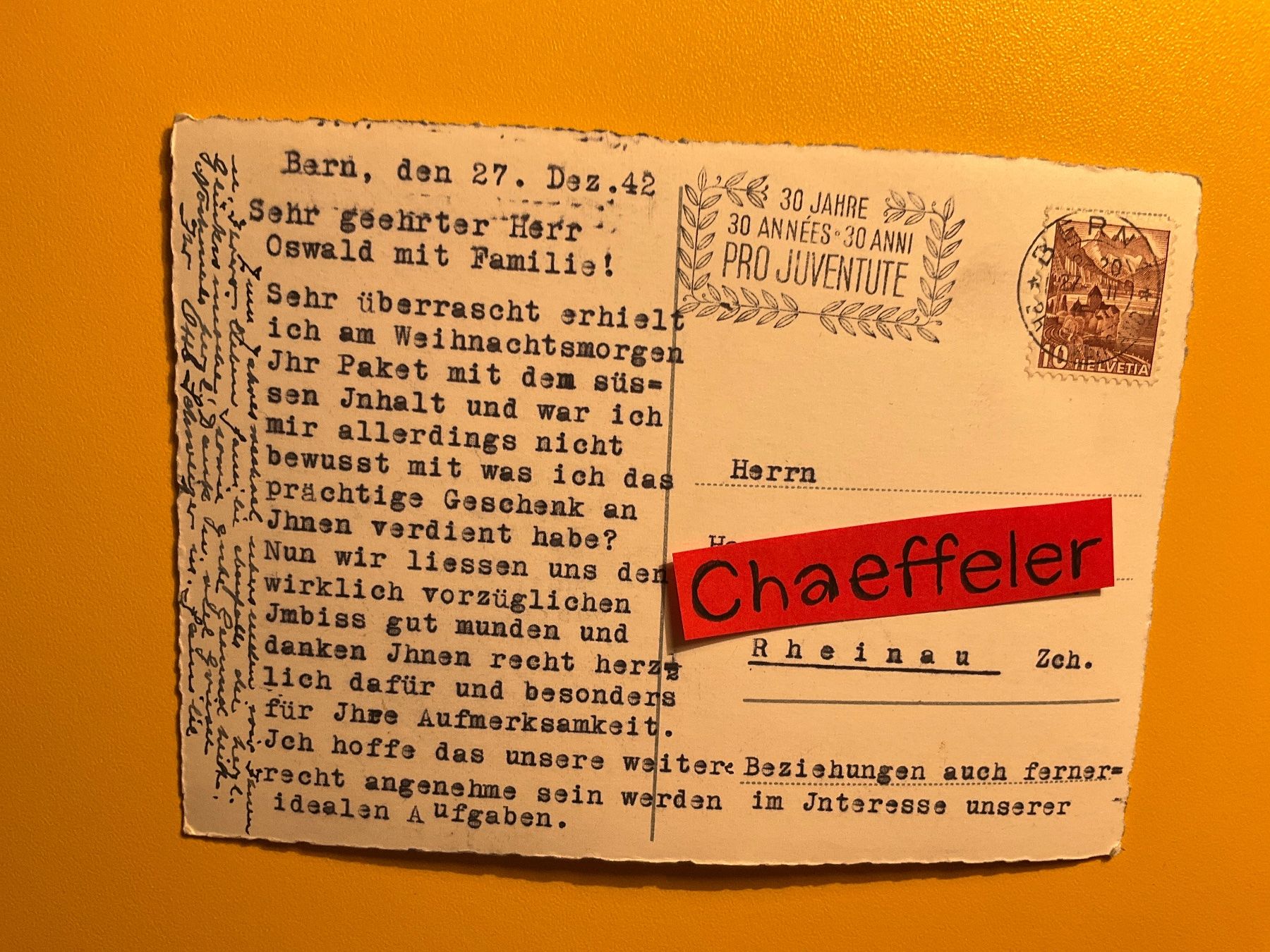 Cartes postales: 1942 Bern Aareschwelle mit Münster – D'occasion à Zürich par Chaeffeler 1