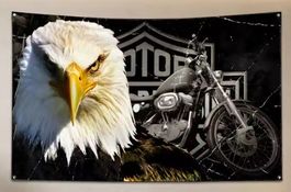 Harley Davidson Adler Fahne