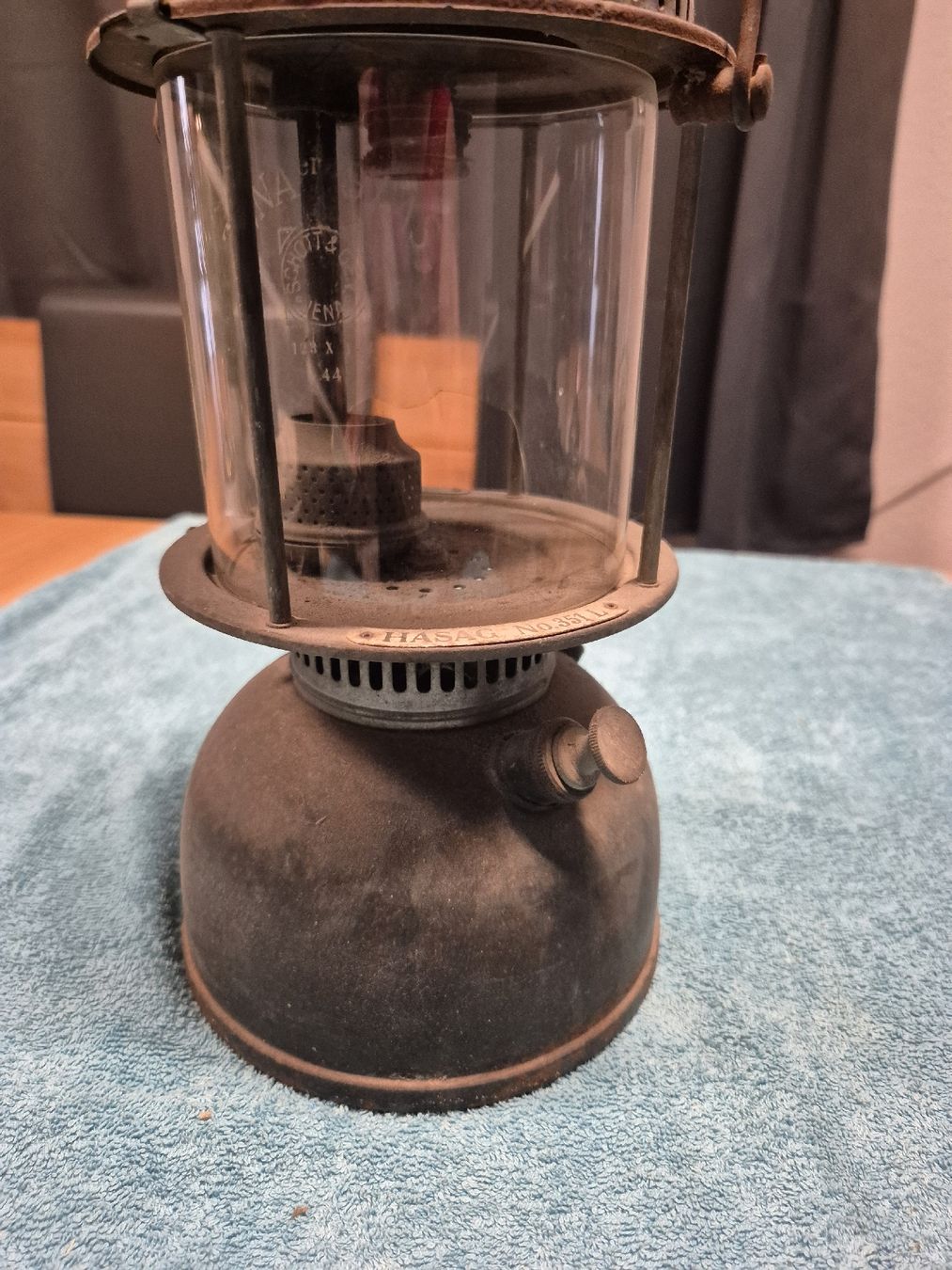 Lampade: Petroleum-Starklichtlampe, Hasag  1930/1940 – Difettoso da Vilters venduto da Fleiflomi 1
