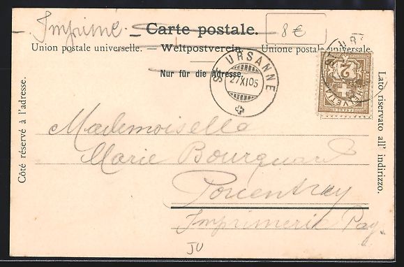 Cartoline postali: AK St-Ursanne, Teilansicht mit Kirche – Usato da Berlin venduto da bartko-reher 1