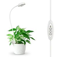 SANSI Pflanzenlampe 10W mit Timer & Dimmer Weiss