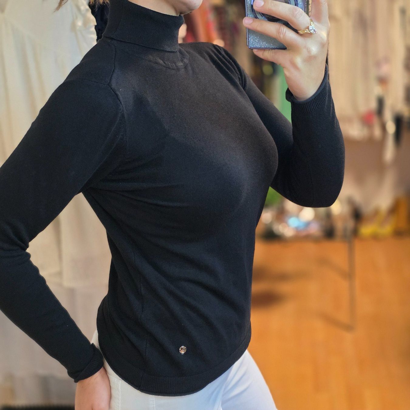 Walbusch Pullover & Sweatshirts: Walbusch Rollkragenpullover Viskose Schwarz Gr. M/L Elegant – Gebraucht aus Wald ZH von CapLux 1