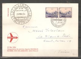 F 44c Paar auf Brief