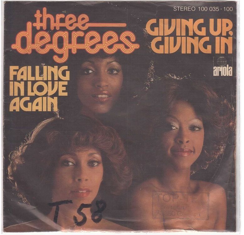 Dischi in vinile: The three Degrees  --  Giving up giving in  Single7 – Usato da Rheinau venduto da asteng
