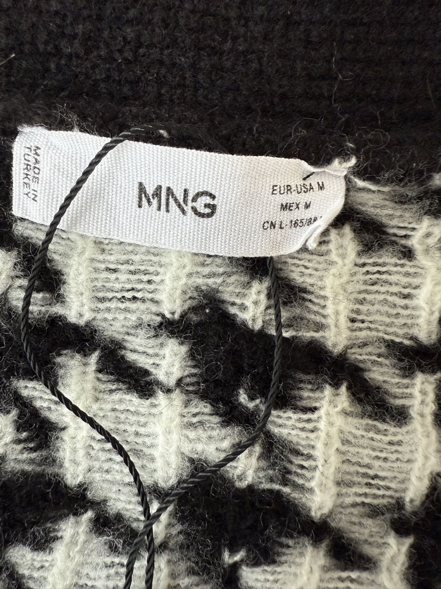 Mango Giacche: Schwarze Strickjacke mit Hahnentrittmuster, Grösse M – Usato da Stettlen venduto da Beauty-19 5