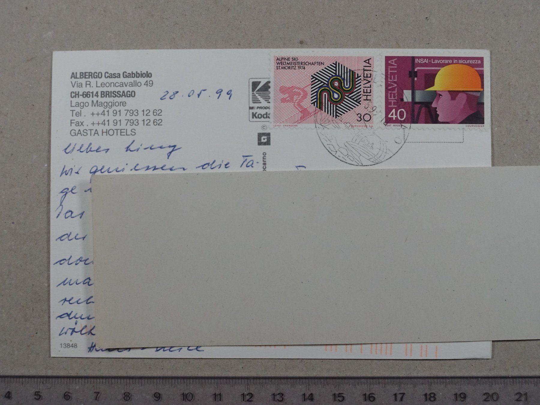 Cartes postales: Albergo Casa Gabbiolo Brissago, 1999 – D'occasion à Lenzburg par fh1 1