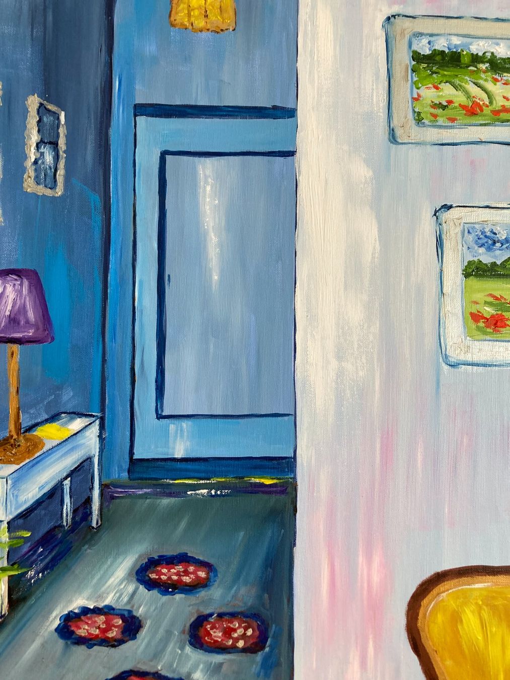Dipinti: Original Ölgemälde "Blauer Raum" – Kunst Interior – Nuovo (secondo la descrizione) da Cham venduto da Felha 8