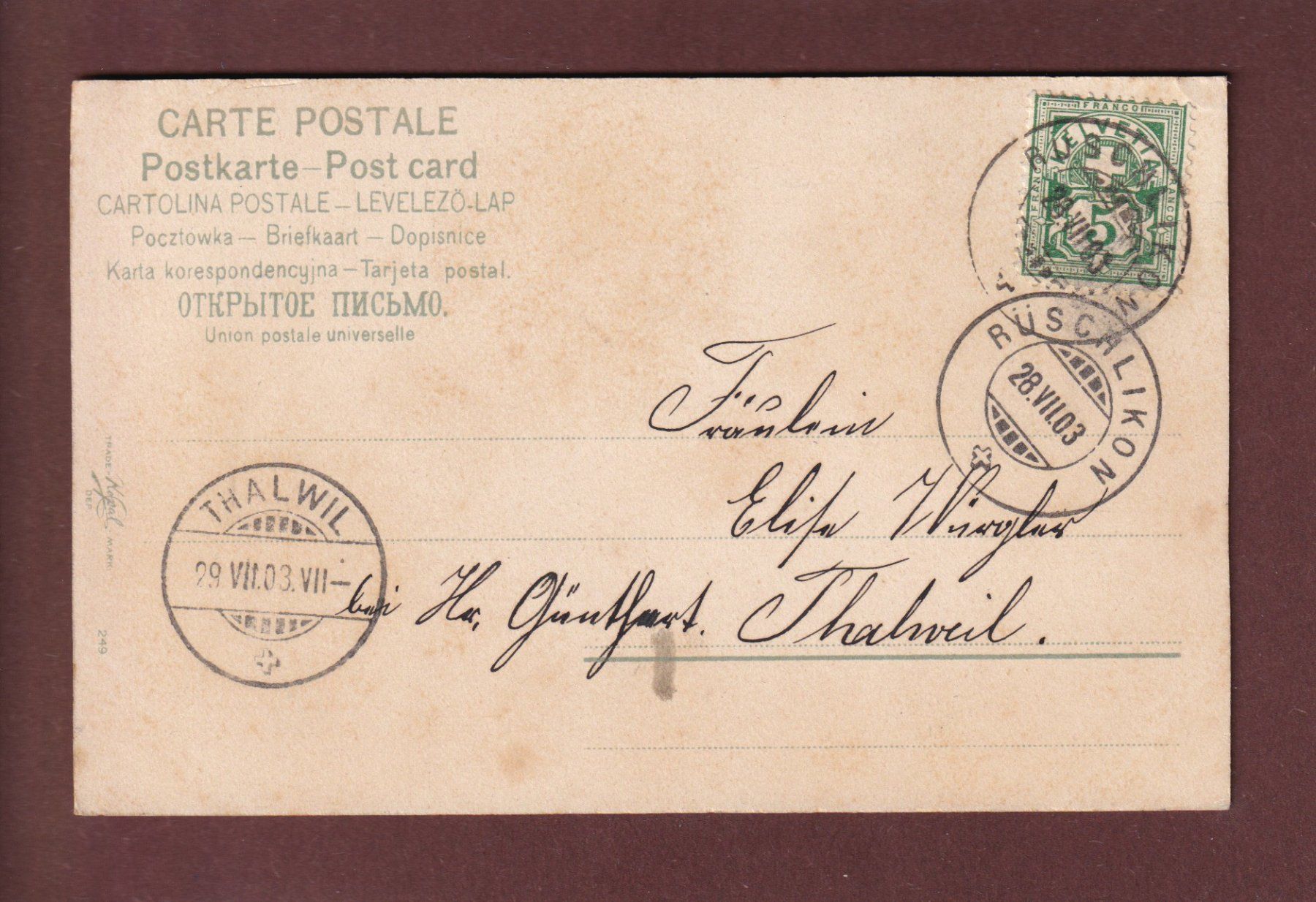 Cartes postales: Château de CHILLON - Dents du Midi - 1903 – D'occasion à Pully par nicecards 1