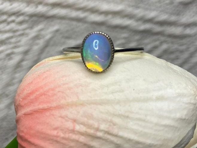 Anelli: Wunderschöner Opal Ring, 925er Silber, Grösse verstellbar. – Nuovo (secondo la descrizione) da St. Gallen venduto da GIULESGG 8