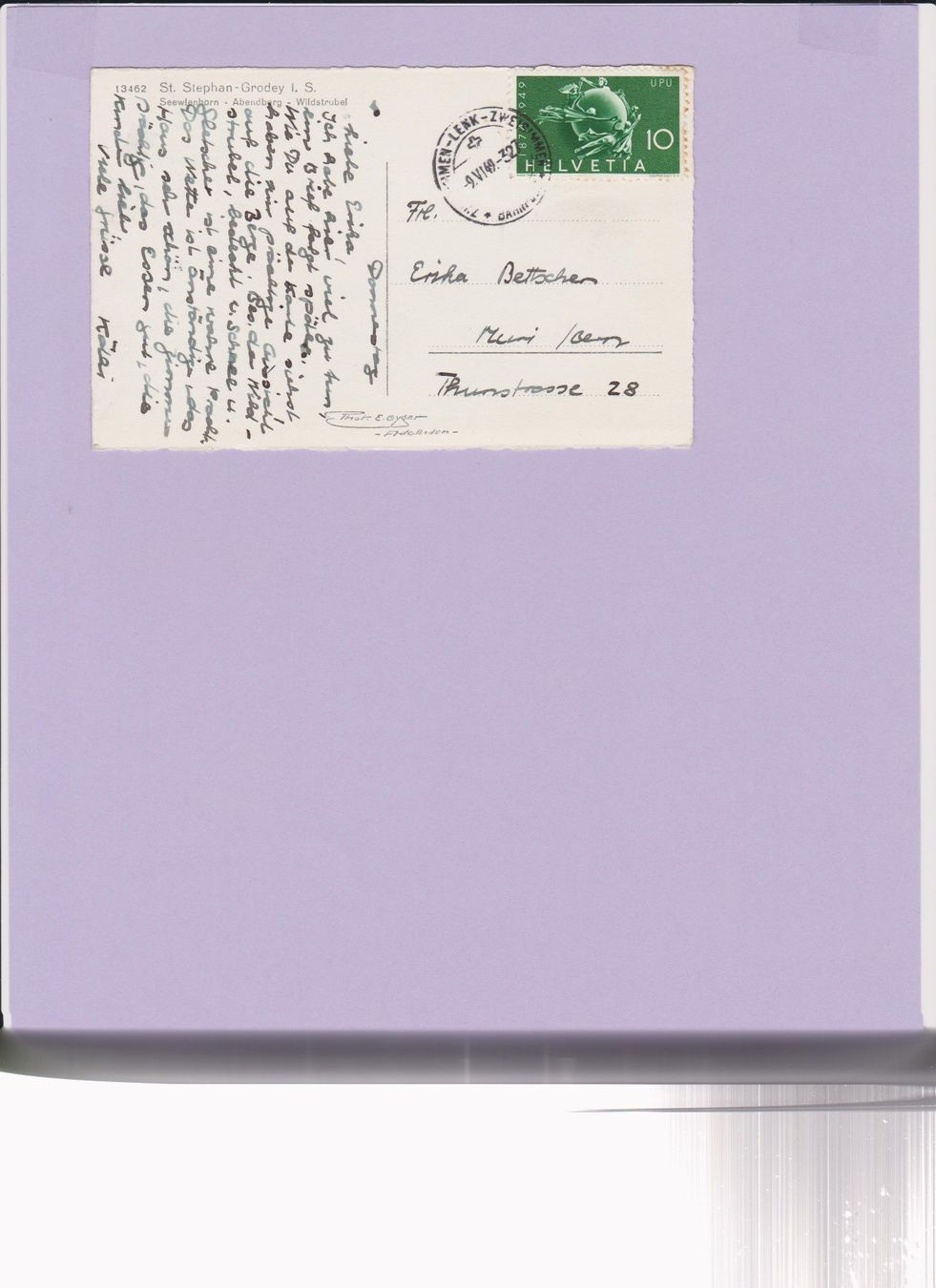 Cartoline postali: St. Stephan - Grodey i.S.   -   alte Ansichtskarte 1949 – Usato da Vitznau venduto da Ropaku 1
