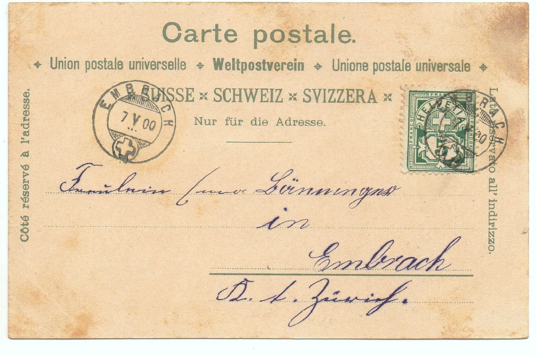 Cartoline postali: LITHO Gruss aus RORBAS-FREIENSTEIN - Fabrik Blumer – Usato da Jona venduto da philajona 1