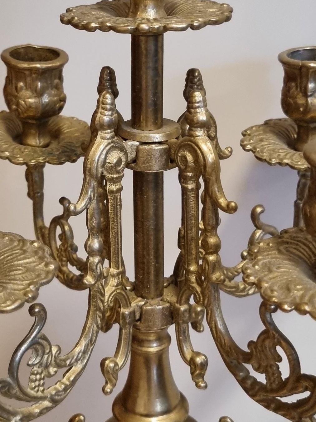 Kerzenständer: Antik Messing Kerzenständer 5-arm 40cm Barock Stil – Gebraucht aus Scharnachtal von devin03 8