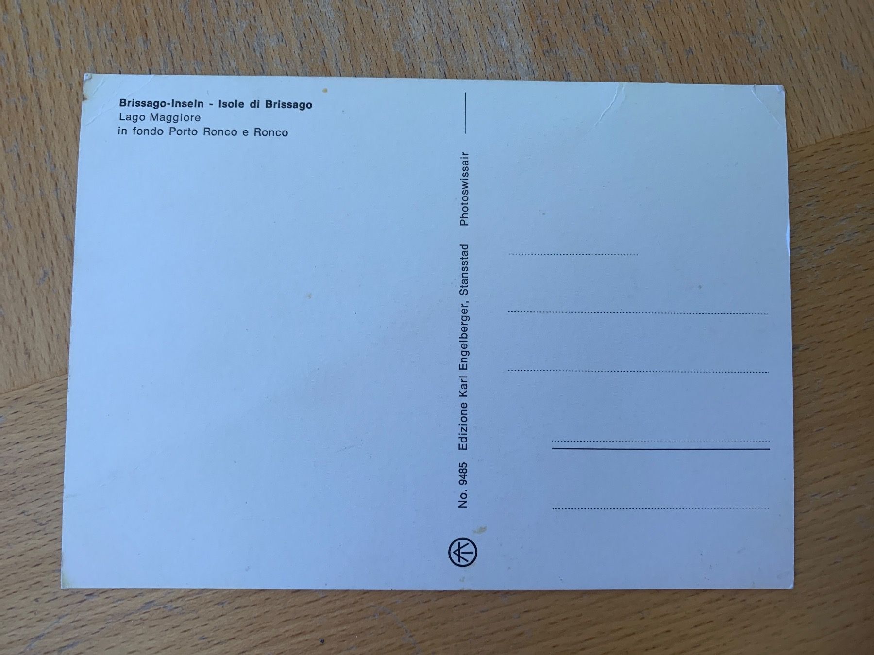 Cartoline postali: Postkarte Brissagoinseln – Usato da Wiggen venduto da Antoniotto 1