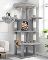 Katze Katzenbaum Kratzbaum Kletterbaum Katzenturm 130cm Grau