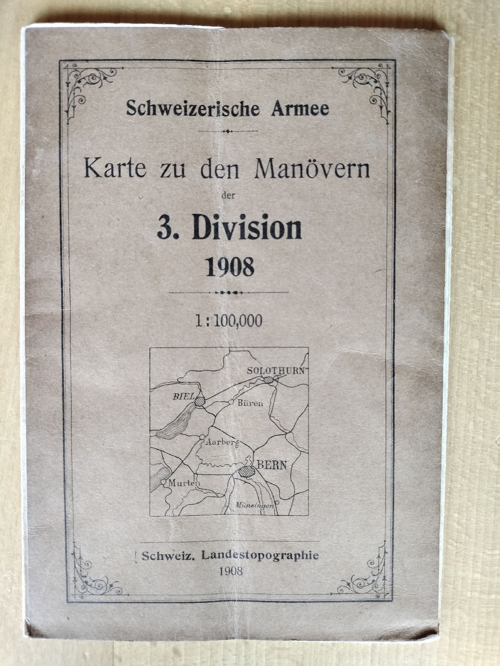 Cartes: Manöver Karte 1908 – D'occasion à Schwanden Sigrisw par cadieux71