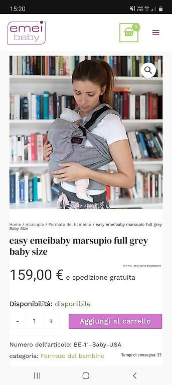 Marsupi portabebè: Marsupio emei baby – Usato da Tesserete venduto da bab_7ztk 2