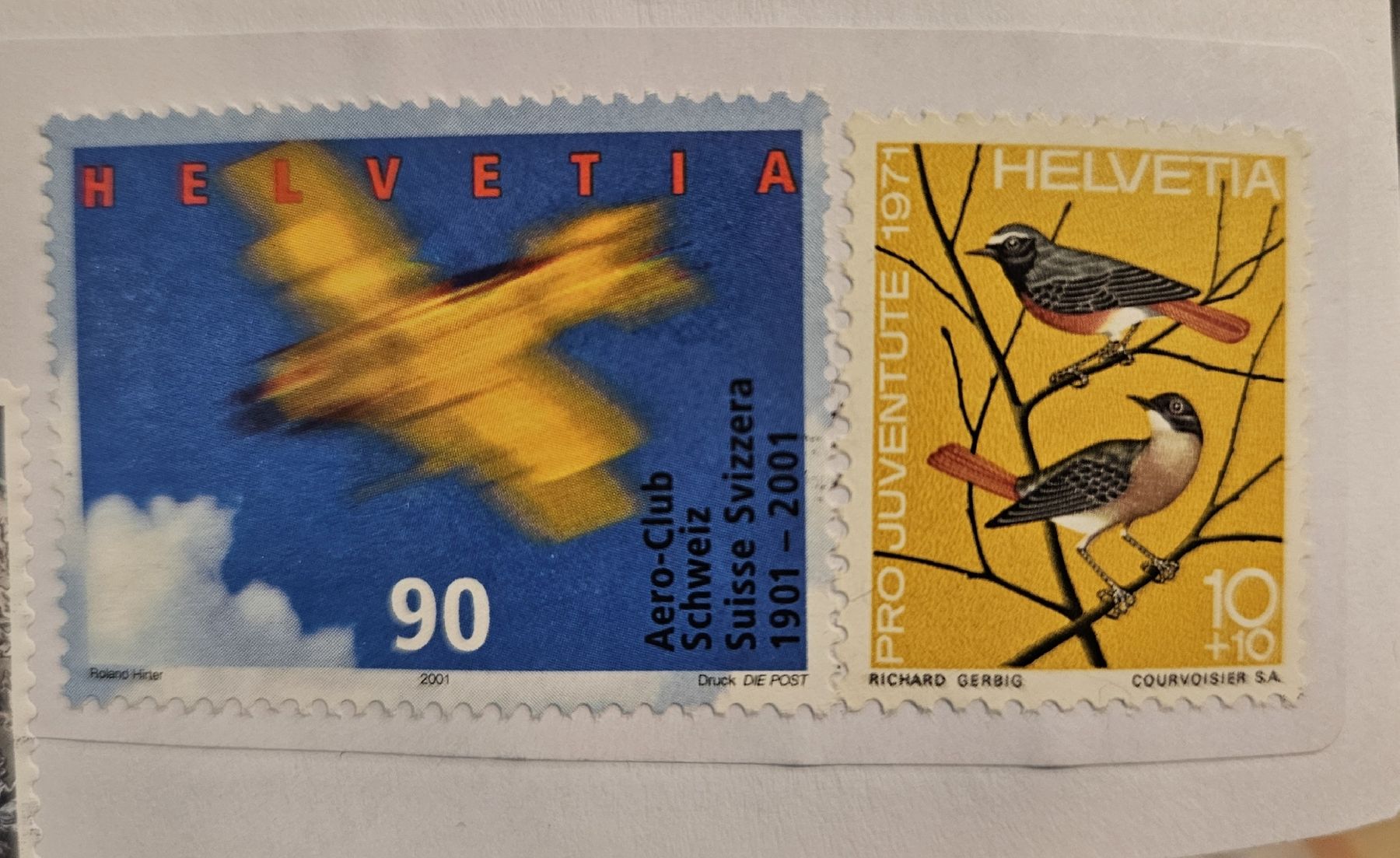 Tutti i francobolli: 2 Schweizer Briefmarken ungestempelt – Usato da Beckenried venduto da NW_90