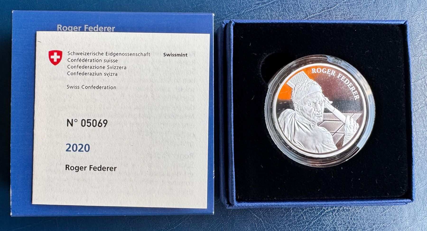 Tutti le monete: 2020 Roger Federer, 20 Fr. PP, OVP. Top! – Usato da Ebikon venduto da Dmasterx