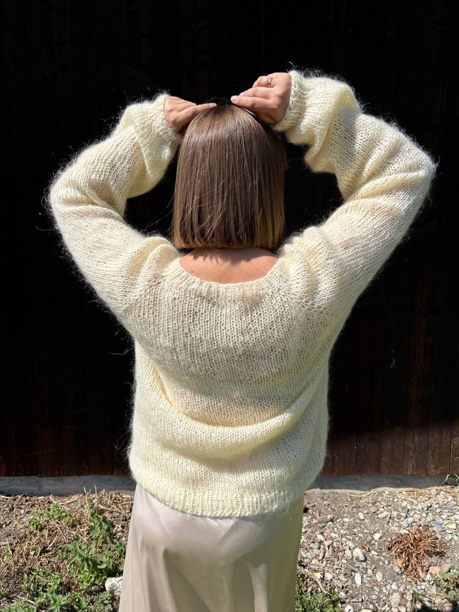 Maglioni & Felpe: Handgestrickter Mohair-Pullover – Größe M – Nuovo e nell'imballaggio originale da Rüthi (Rheintal) venduto da gro_b2bz 1