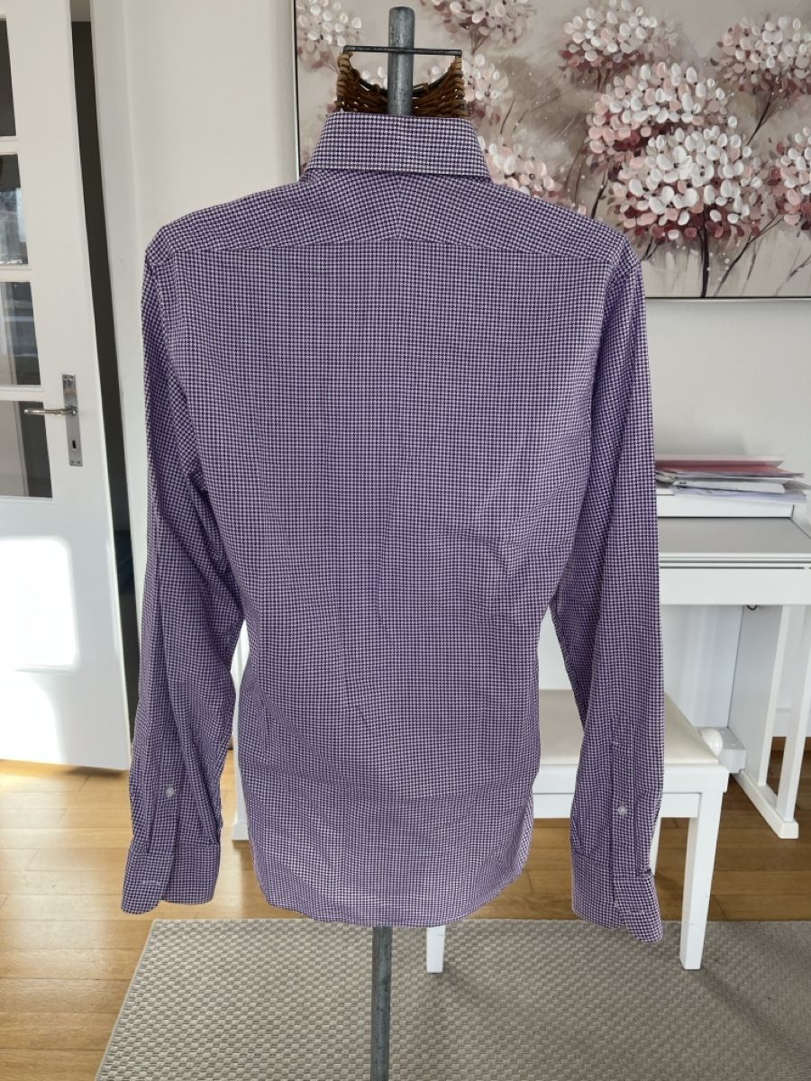 Camicie: Camicissima Hemd lila, weiss, ca. M – Usato da Solothurn venduto da Bobesch08 5