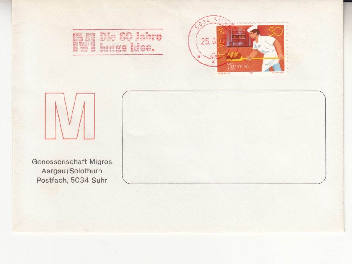 Alle Briefmarken: Stempel 60 Jahre Migros – Gebraucht aus Bürglen TG von StampGraf