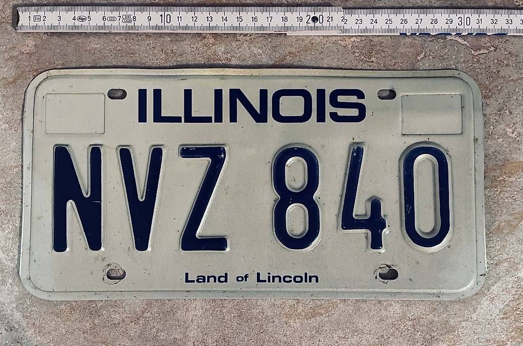 Insegne: USA Illinois Nummernschild Original – Usato da Nunningen venduto da Cernunnos8