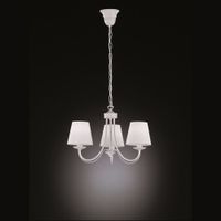 Kronleuchter, 3 flammig, Weiss, 52 cm Ø