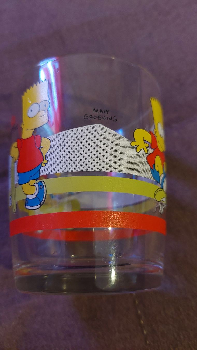 Gläser: Nutella Glas The Simpsons Bart Limited Edition 2002 – Gebraucht aus Zürich von Romstyle 2