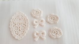 Spitze Applikation Set 6St Off/White.