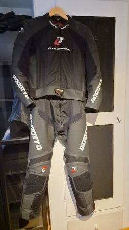Motorradkombi Bogotto schwarz Leder gebraucht guter Zustand