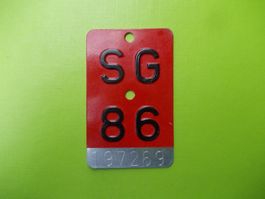 Zum 40. Geburtstag ! ... Velonummer / Fahrradnummer SG 86