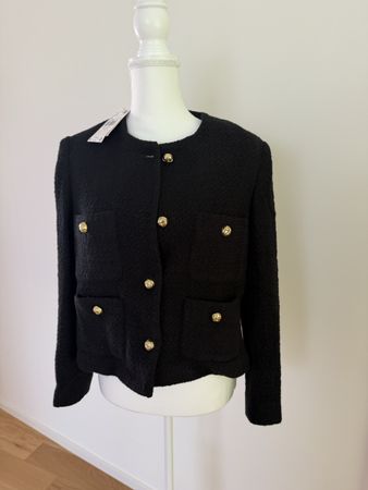 Damen Jacke schwarz Grösse XL mit Knöpfen neu